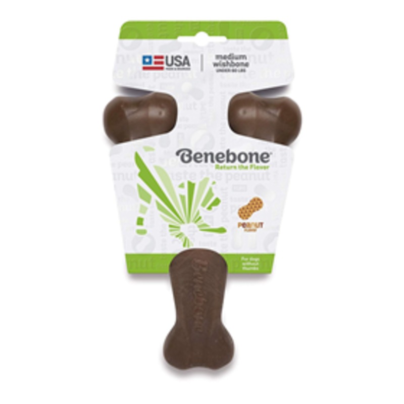 Benebone Wishbone Dog Chew Peanut Butter
