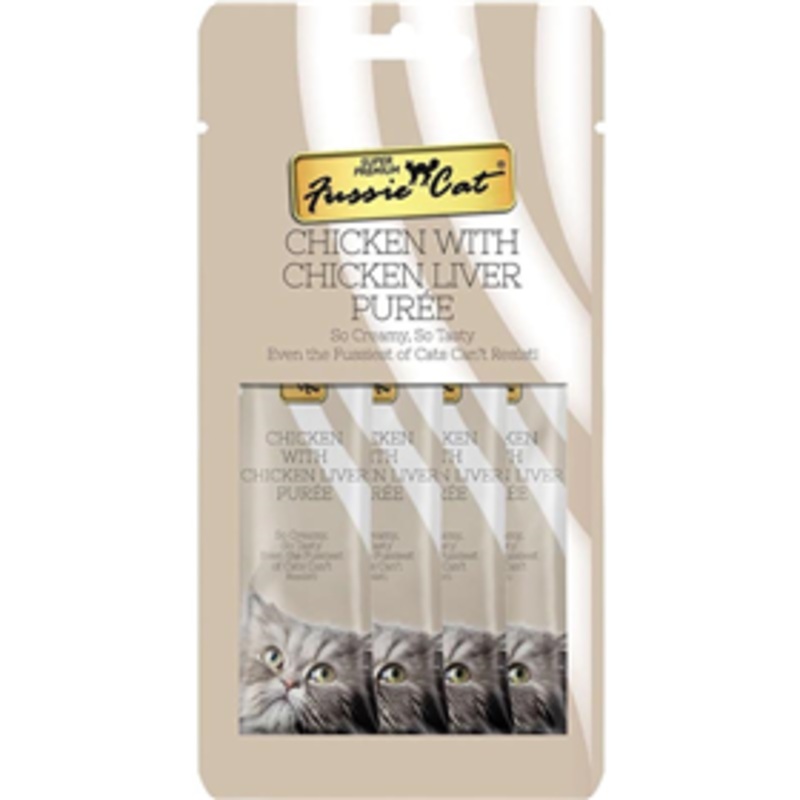 Fussie Cat Chicken with Liver Pure 4pk