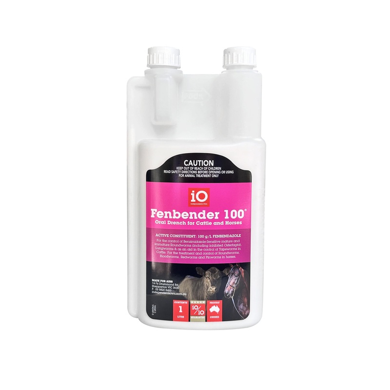 iO Fenbender 100 Worming Drench for Horses & Cattle