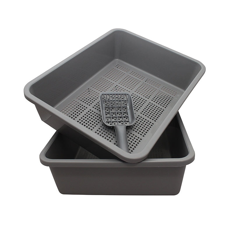 Kitter Litter Tray with Scoop|Beige|Charcoal
