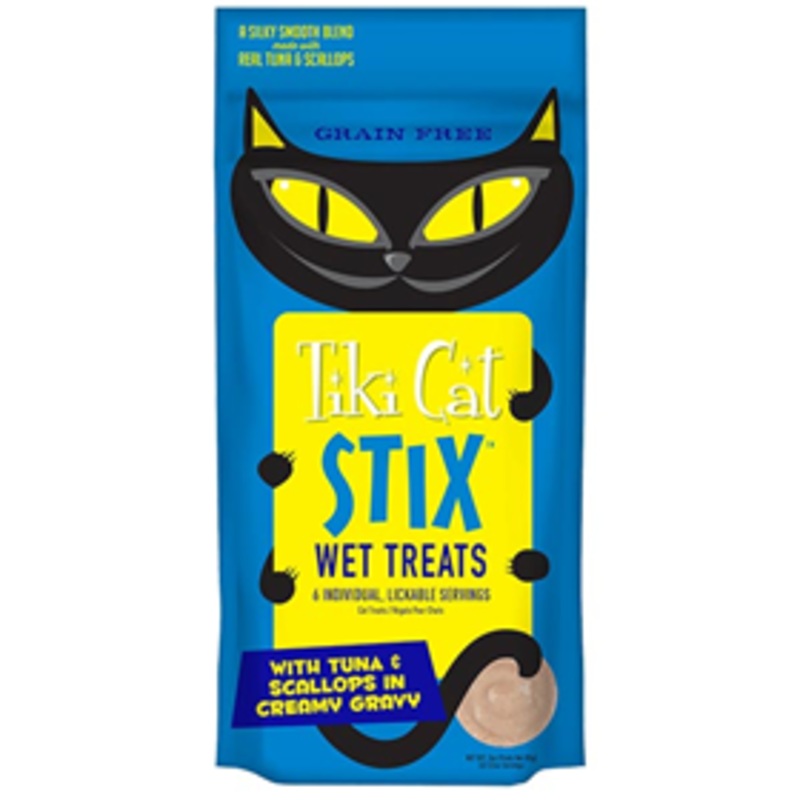 Tiki Cat Stix Wet Treats Tuna & Scallops in Creamy Gravy 6 pk
