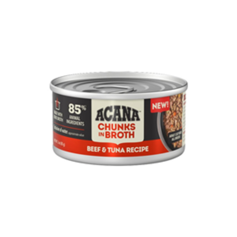 ACANA Chunks in Broth Beef & Tuna Recipe for Cats 3oz.