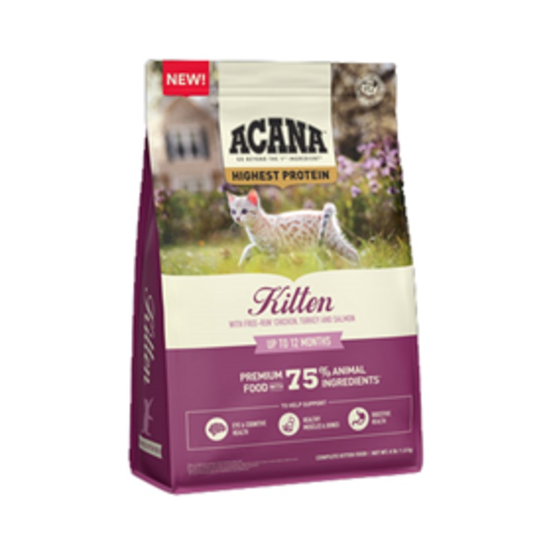 ACANA Highest Protien Kitten Recipe Dry Cat Food 4 lbs.