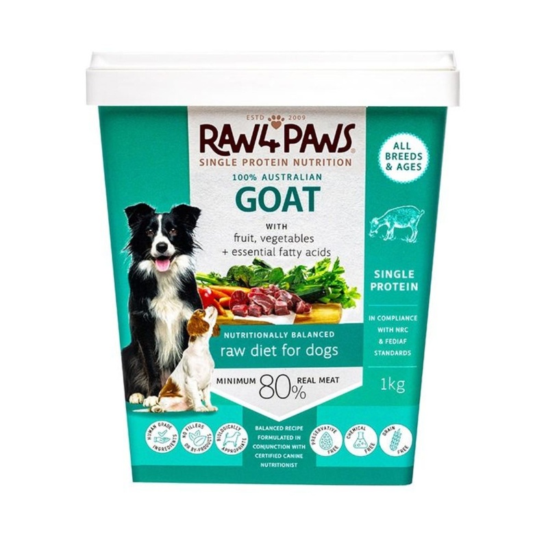 Raw4Paws Goat Raw Diet for Dogs (Frozen – Pickup Only)
