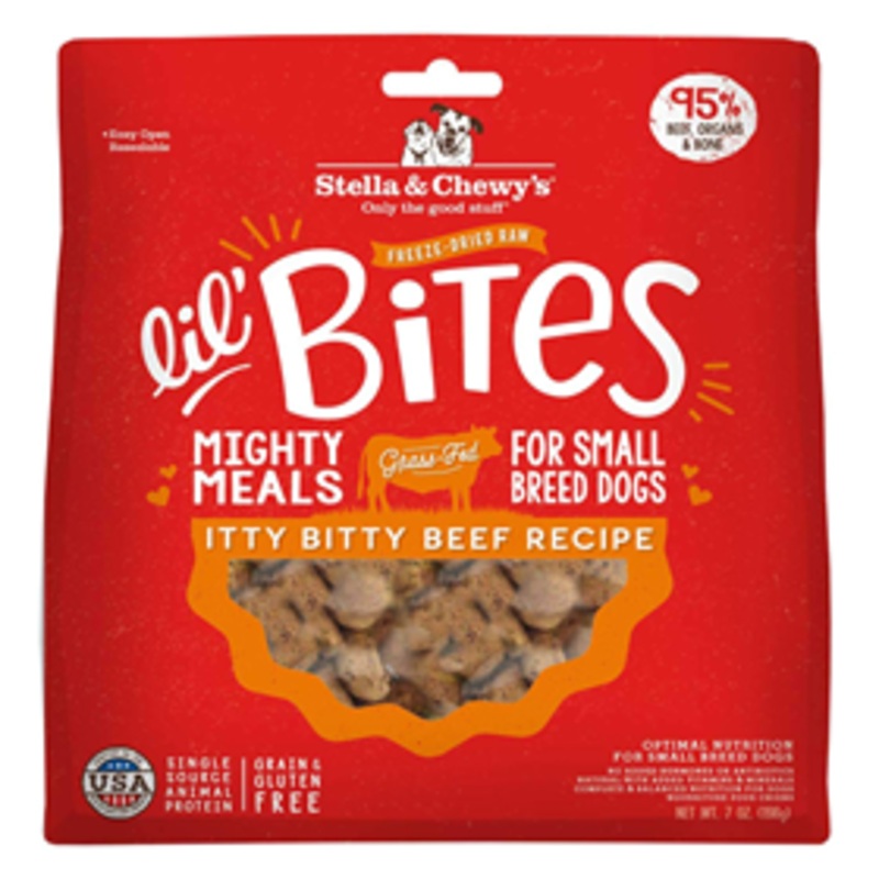 Stella & Chewy’s Freeze Dried Raw Lil’ Bites Itty Bitty Beef Recipe 7 oz.