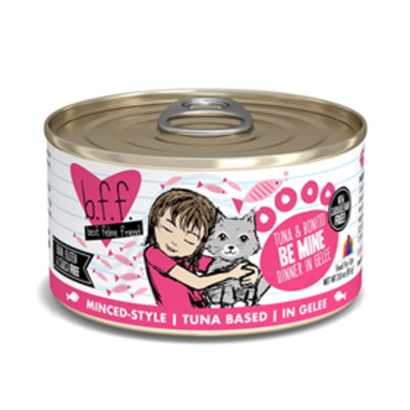 WERUVA b.f.f. Tuna & Bonito Be Mine Dinner in Gele Cat Food 5.5 oz