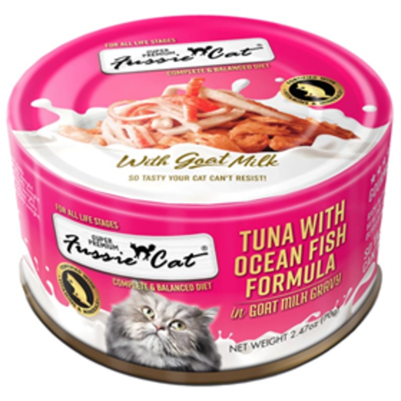 Fussie Cat Tuna with Ocean Fish Formula in Goat Milk Gravy 2.47 oz.