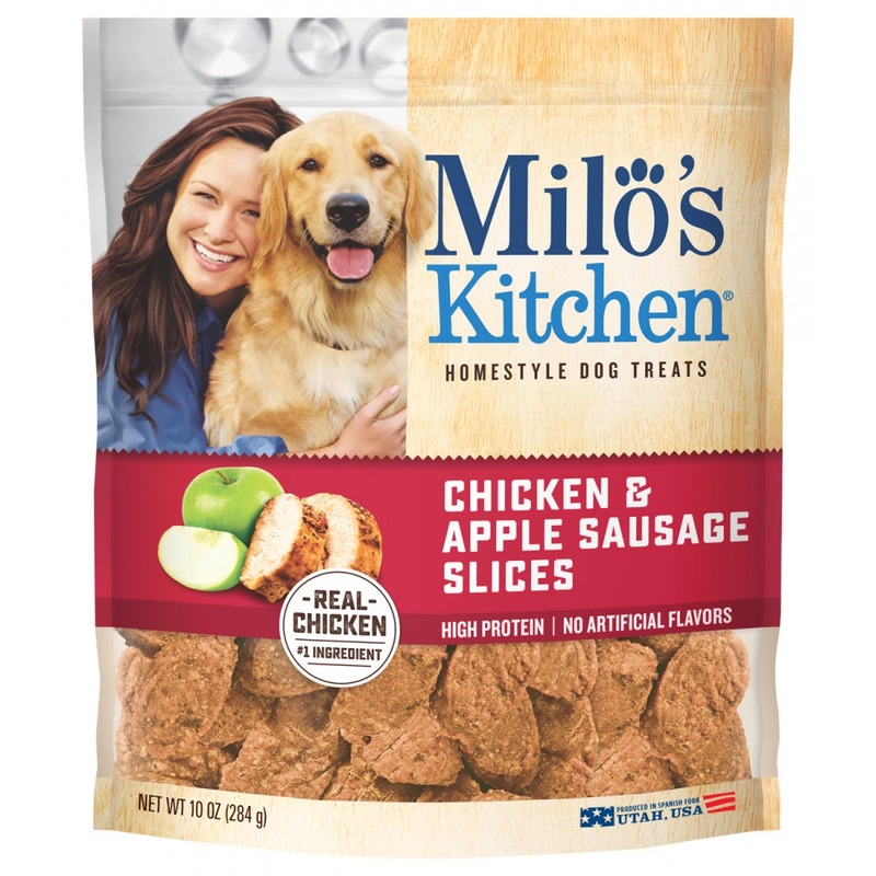 Milo’s Kitchen Chicken and Apple Sausage Slices Dog Treats
