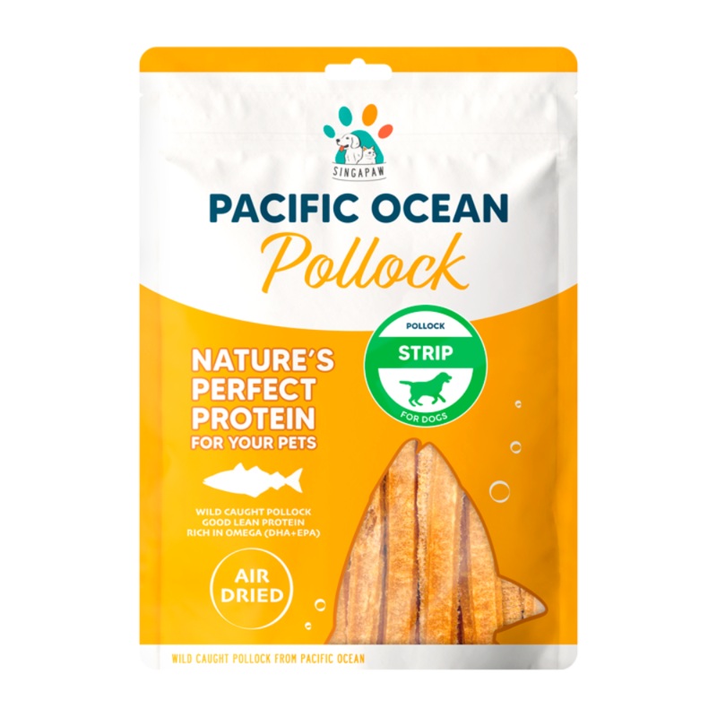Singapaw Dog Pacific Ocean Air Dried Pollock Strip