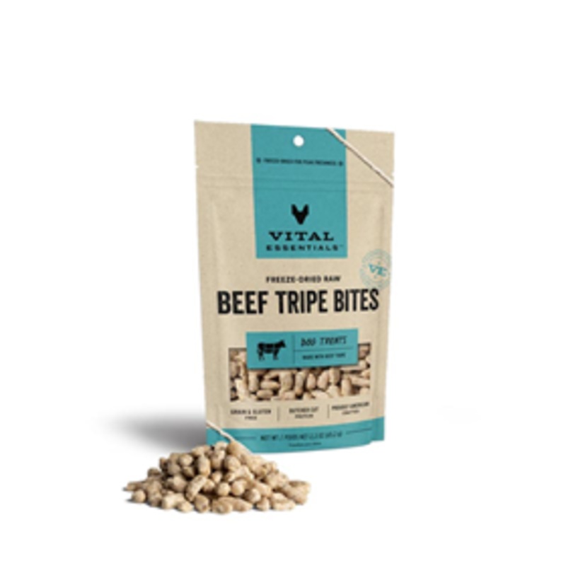 Vital Essentials Freeze-Dried Raw Beef Tripe Bites Dog Treats 2.3 oz.