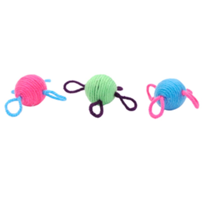 Wool Balls Bulk Turbo Cat Toy 4.75 in