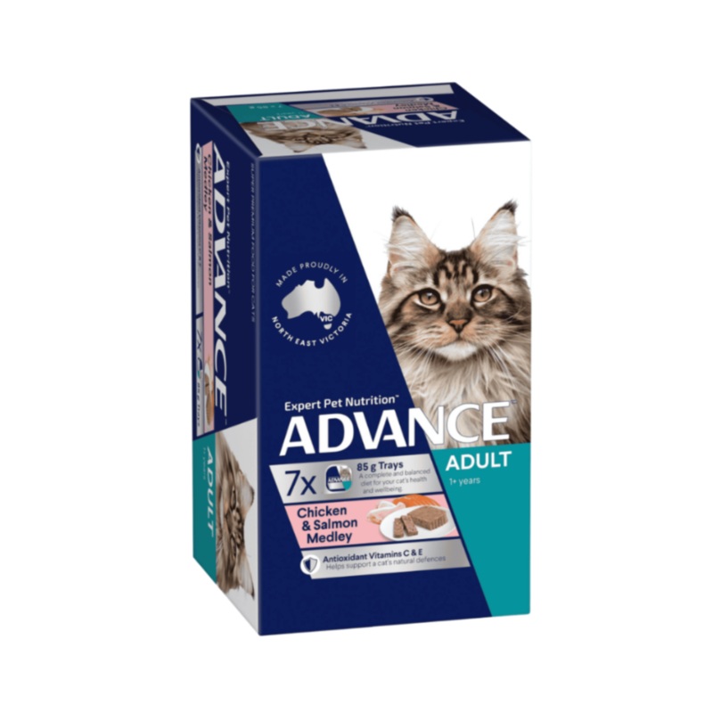 Advance Chicken & Salmon Medley Adult Cat Wet Food 85g Trays
