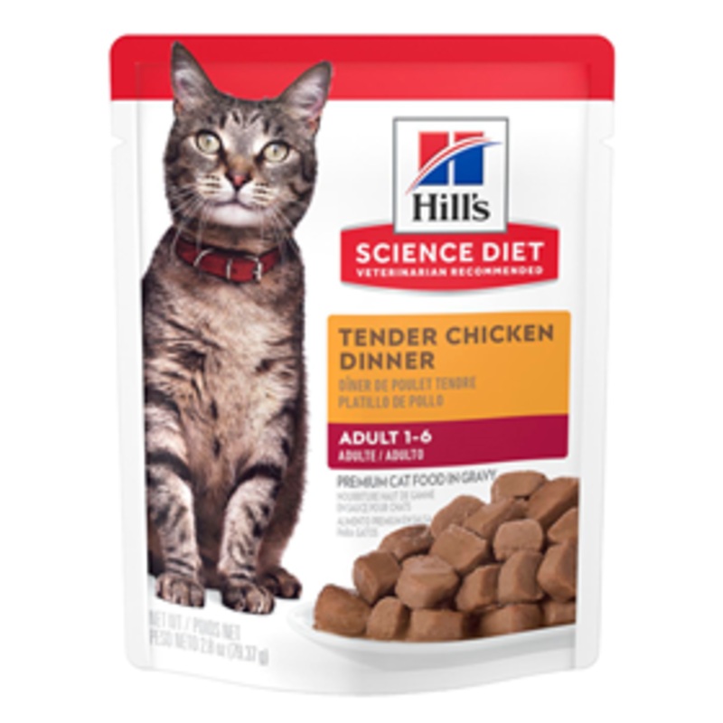 Hill Science Diet Adult Tender Chicken Dinner Cat Food 2.8 oz.