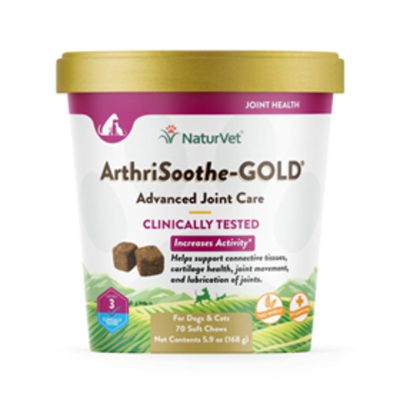 NaturVet ArthriSoothe-Gold Advanced Care Level 3 Support for Small Breeds Soft Chews 70 ct.