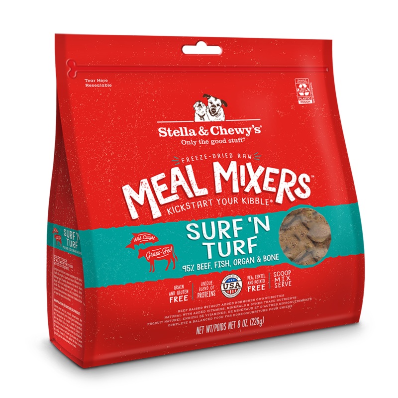Stella & Chewy’s Dog Freeze-Dried Meal Mixers – Surf & Turf 8oz