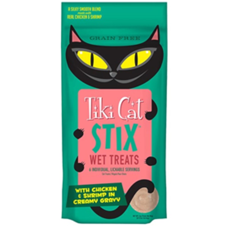 Tiki Cat Stix Wet Treats Chicken & Shrimp in Creamy Gravy 6 pk