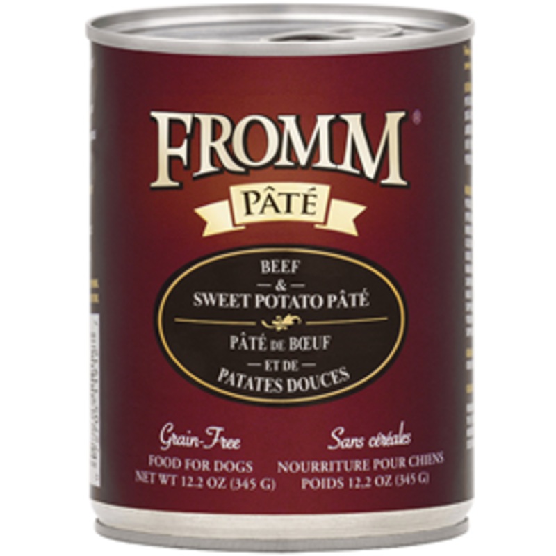 Fromm Pate Grain-Free Beef & Sweet Potato Dog Food Can 12.2 oz.