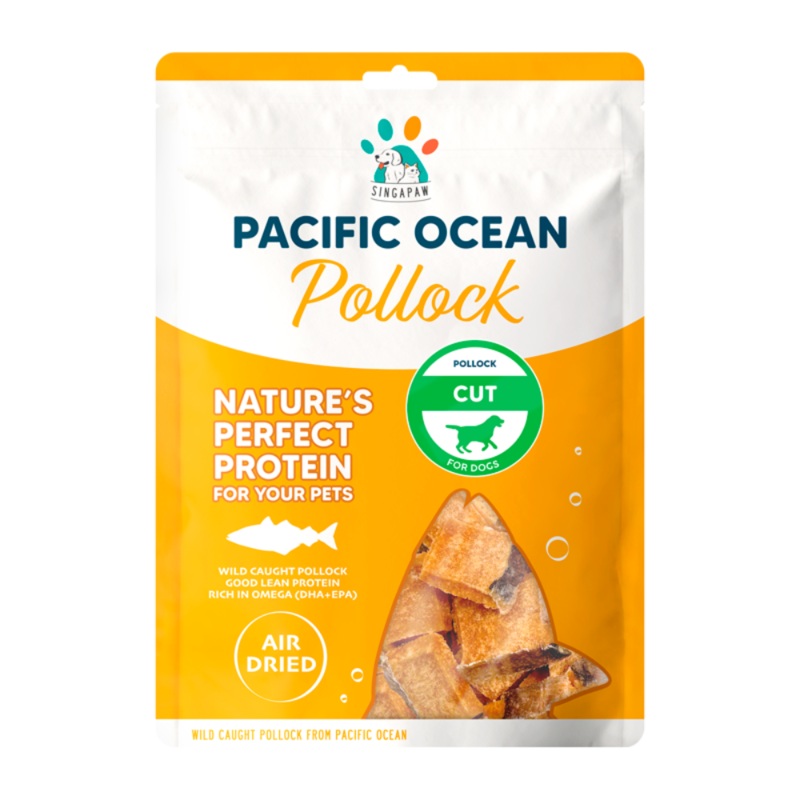 Singapaw Dog Pacific Ocean Air Dried Pollock Cut