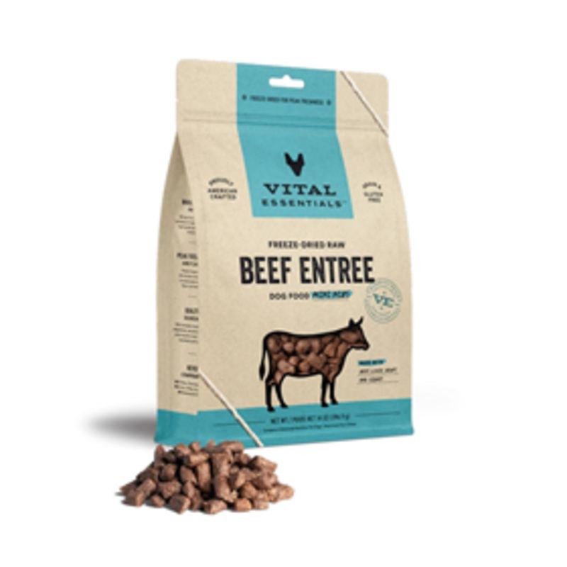Vital Essentials Freeze-Dried Raw Beef Entree Dog Food Mini Nibs 14 oz.