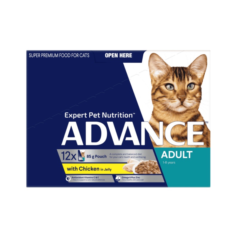 Advance Chicken in Jelly Adult Cat Wet Food 85g Pouches