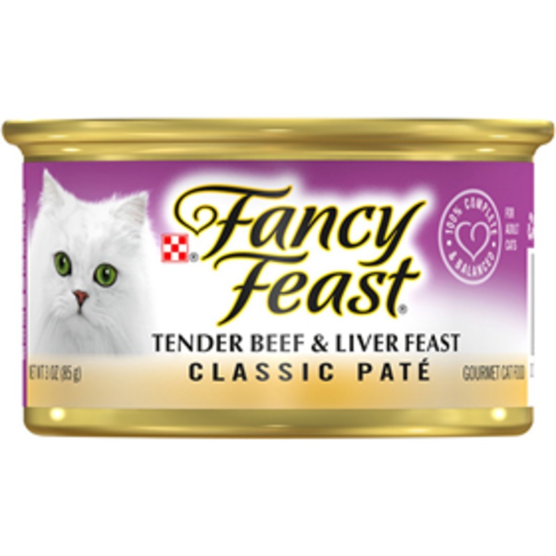 Fancy Feast Classic Pat Tender Beef and Liver Gourmet Cat Food 3oz