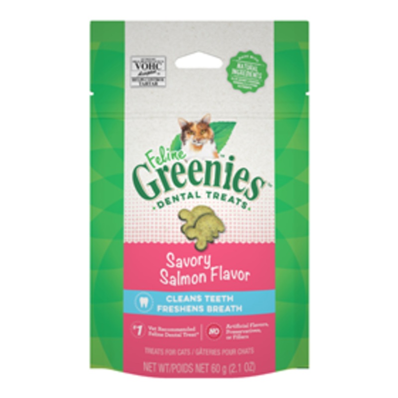 Feline Greenies Dental Treats Savory Salmon Flavor