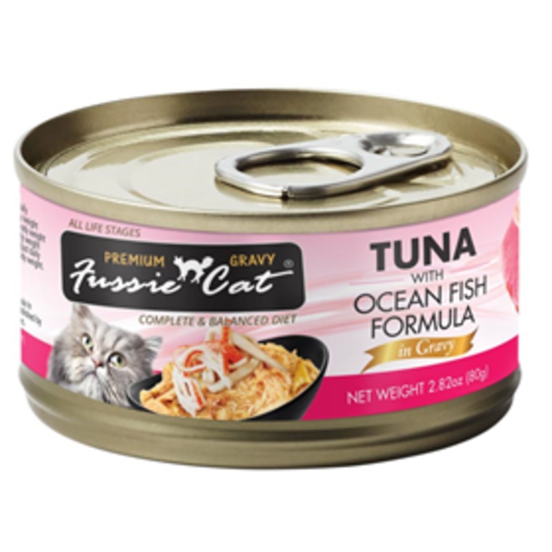 Fussie Cat Tuna with Ocean Fish Formula in Gravy 2.82 oz.