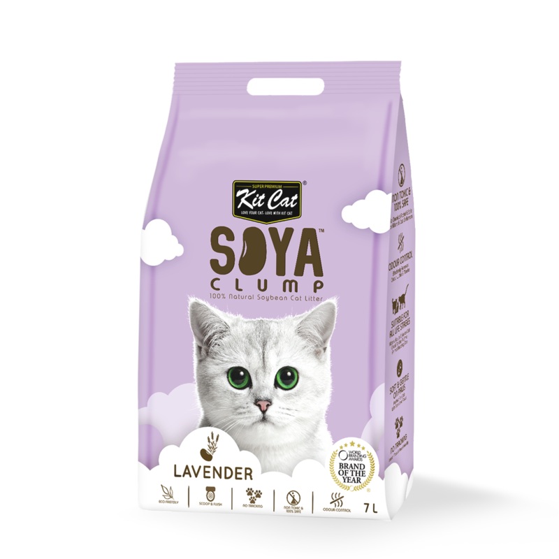 Kit Cat Soya Clumping Cat Litter Lavender 7L