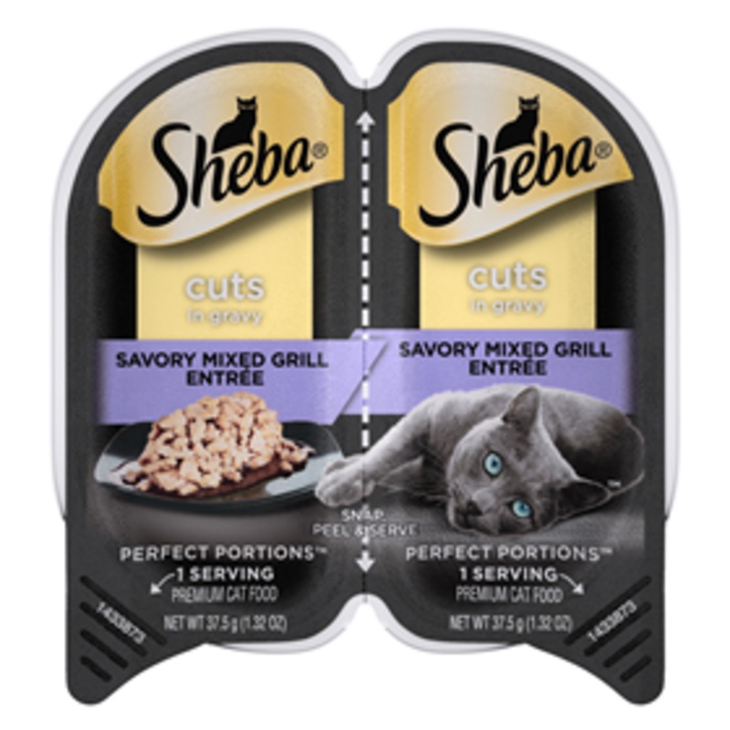 Sheba Perfect Portions Cuts in Gravy Savory Mixed Grill Entree 2pk