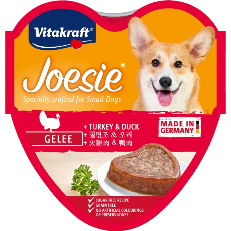Vitakraft Dog Joesie Hearts Turkey & Duck 85g