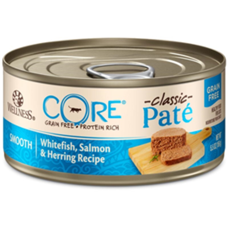Wellness Core Classic Pate Whitefish, Salmon & Herring Grain Free Canned Cat Food 5.5 oz.
