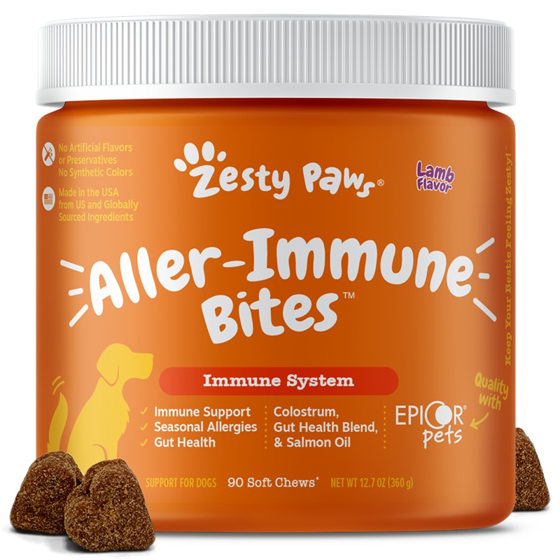 Zesty Paws Dog Aller-Immune Bites Lamb 90soft chews