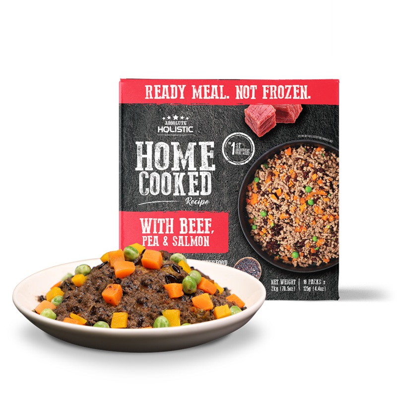 Absolute Holistic Dog Home Cooked Recipe Beef, Pea & Salmon 2kg