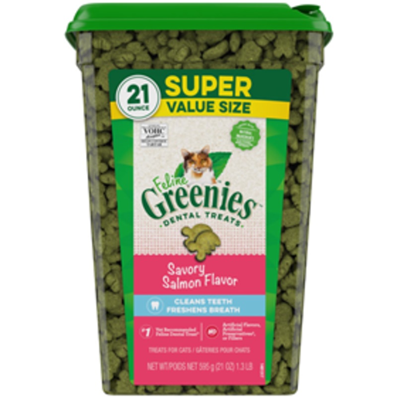 Feline Greenies Dental Treats Savory Salmon 21 oz