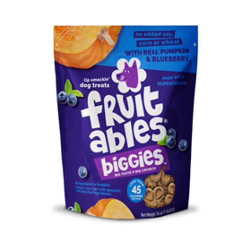 Fruitables Biggies Pumpkin & Blueberry Dog Treats 16oz