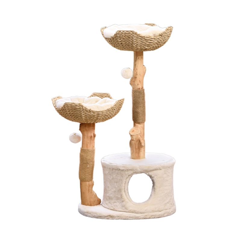 Michu Premium Real Wooden Cat Tree Large