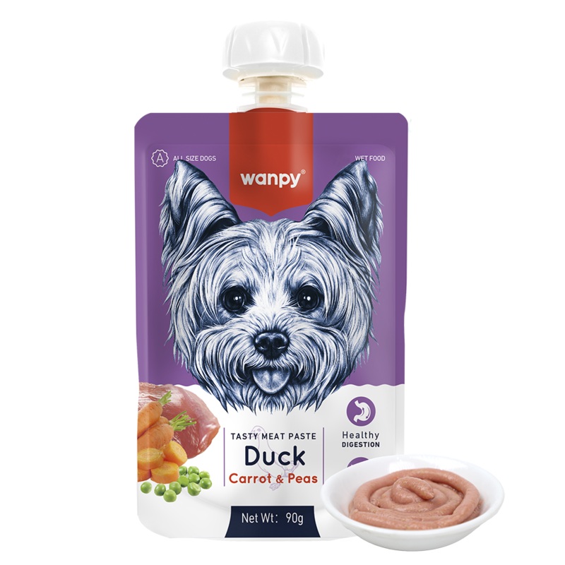 Wanpy Dog Tasty Meat Paste Duck Carrot & Peas 90g