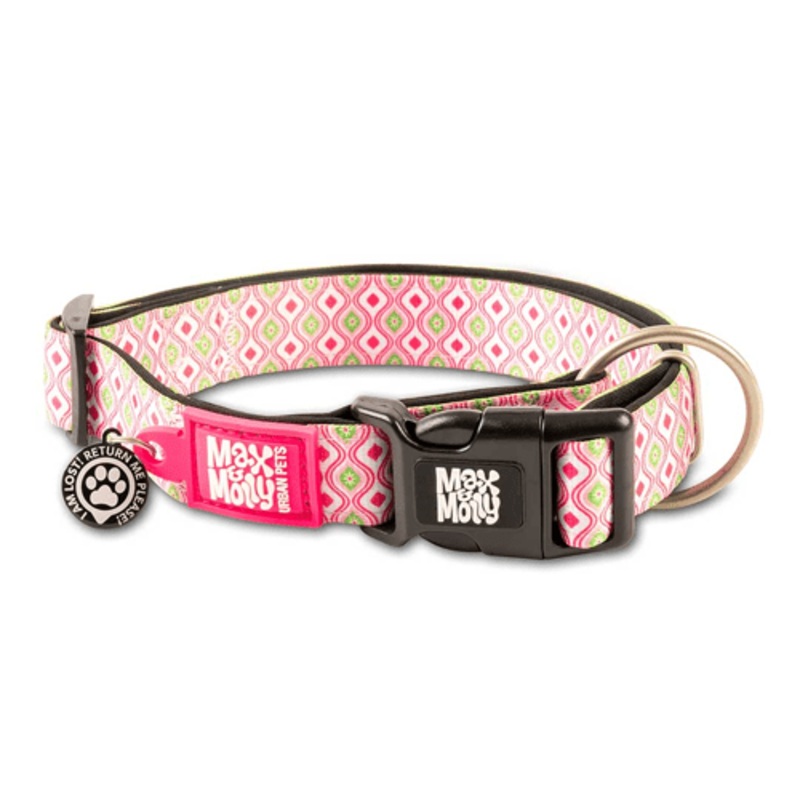 Max & Molly Smart I.D Retro Pink Collar L
