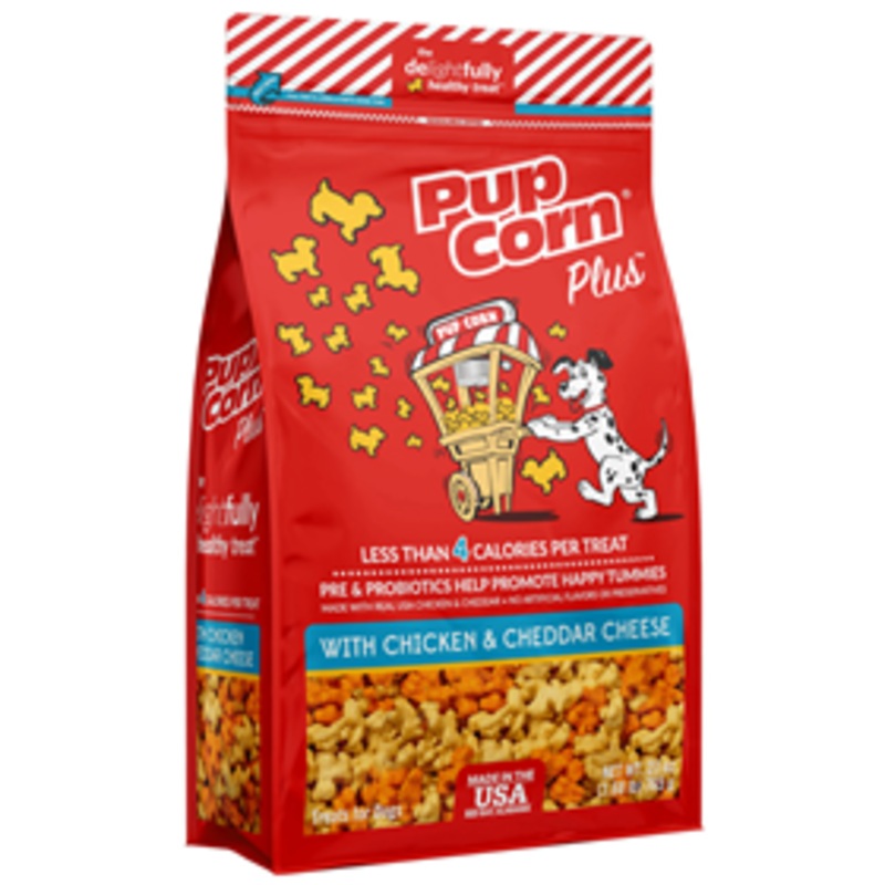 Pup Corn Plus with Chicken & Cheddar Cheese Dog Treat