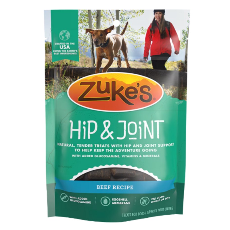 Zukes Hip Action Beef Dog Treats with Glucosamine and Chondroitin