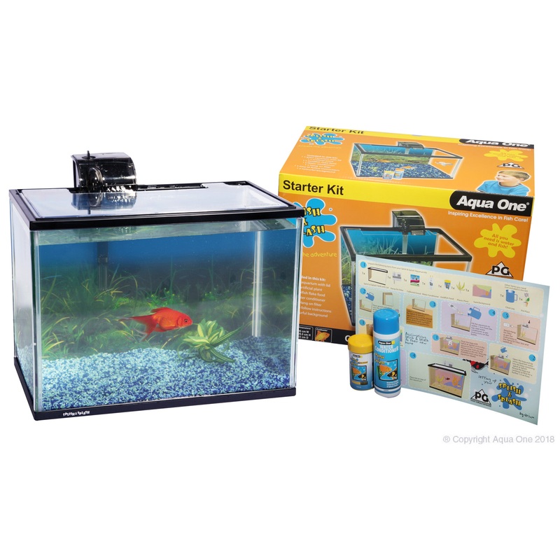 Aqua One Splish & Splash Starter Kit Med 21L Glass Aquarium