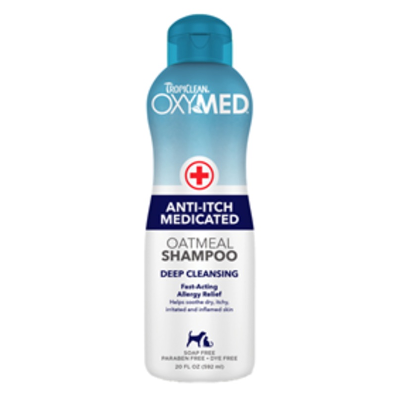 TropiClean OxyMed Anti-Itch Medicated Oatmeal Shampoo 20 oz.