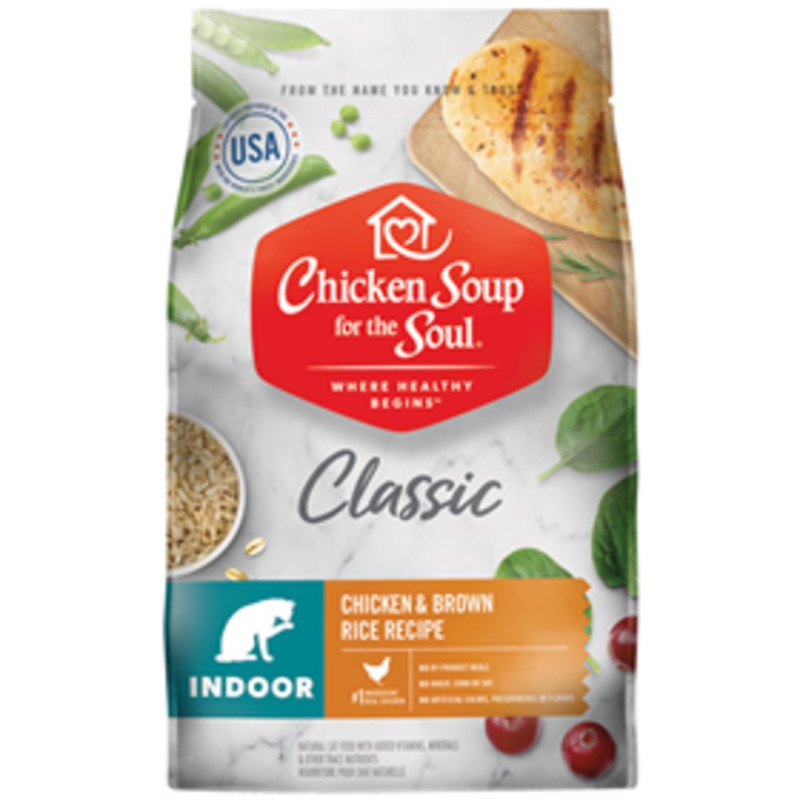 Chicken Soup for the Soul Classic Indoor Chicken & Brown Rice Recipe Cat Food 4.5 lbs