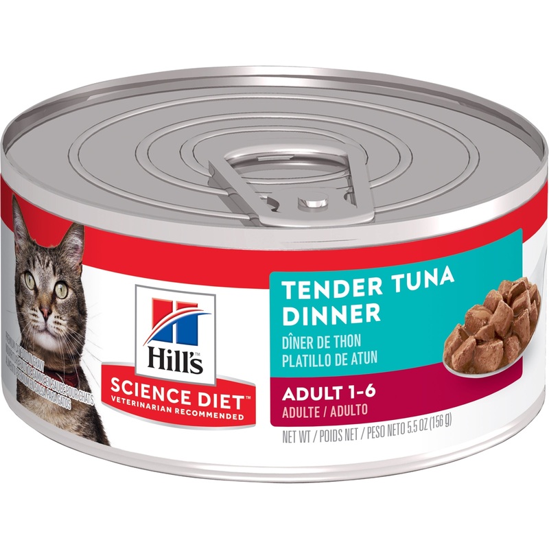 Hill’s Science Diet Adult Tender Tuna Dinner Canned Cat Food 156g x 24