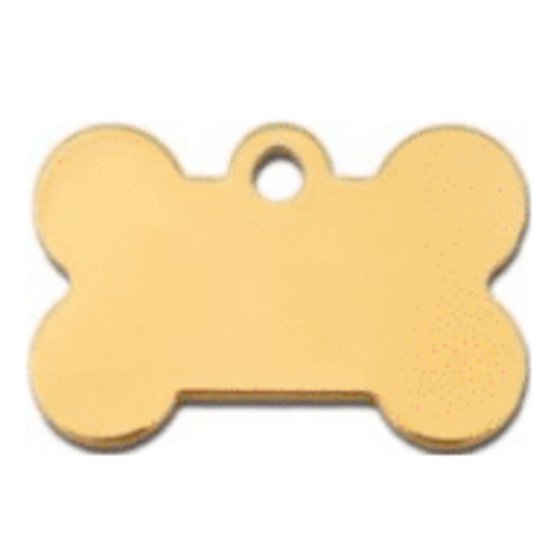 I.D Tag Small Bone Gold 3×1.9cm