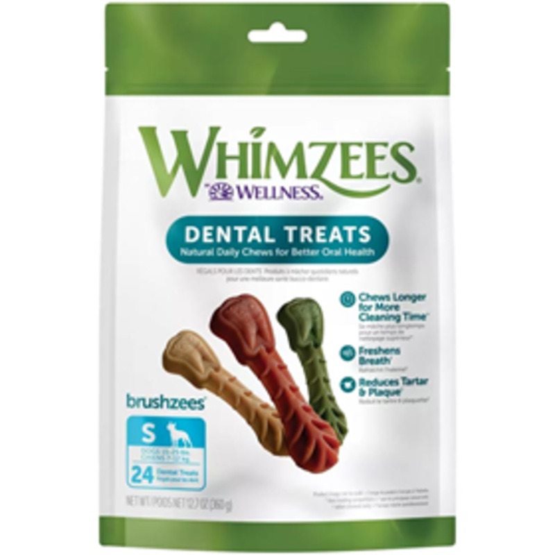 Whimzees Brushzees Dental Dog Treats Small 24ct