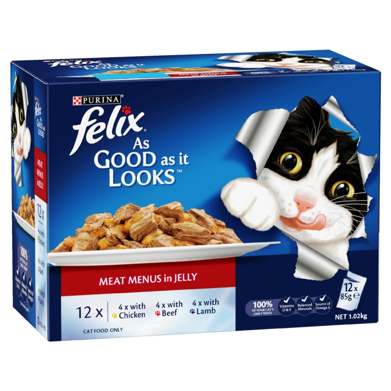 Felix As Good As It Looks Meat Menu Adult Wet Cat Food 85g x 12