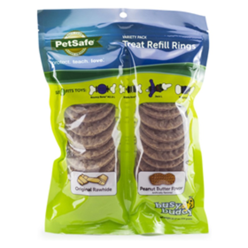 PetSafe Busy Buddy Peanut Butter & Rawhide Treat Refill Rings Size C