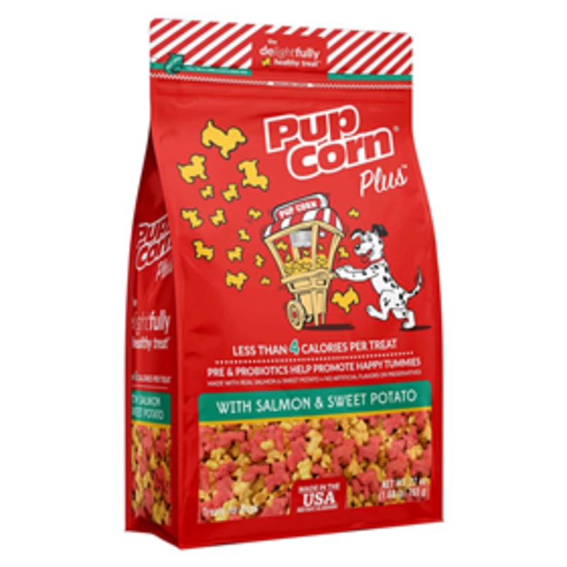 Pup Corn Plus with Salmon & Sweet Potato Dog Treat 27 oz.