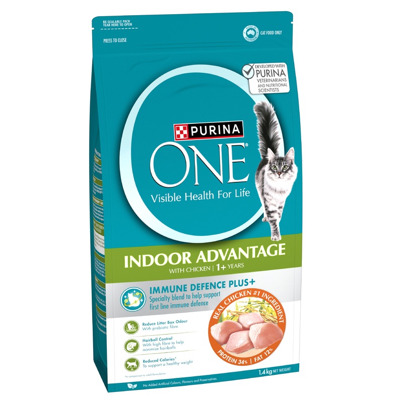 Purina ONE Indoor Advantage With Chicken Adult Dry Cat Food 1.4kg